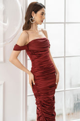 Myra Ruched Midi Bodycon Dress